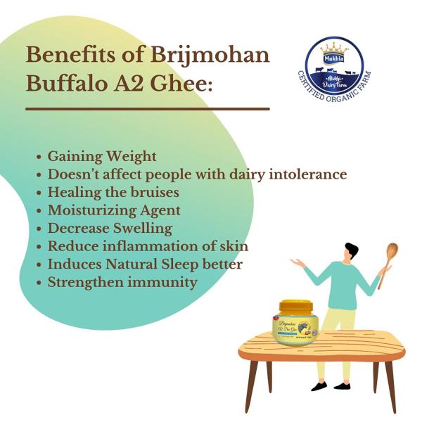 Brijmohan Buffalo A2 Desi Ghee, Pure unadulterated, healthiest ghee for