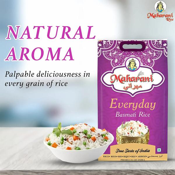 Maharani Everyday Basmati Rice (Medium Grain, Steam) (10 kg) JioMart
