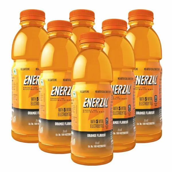 Enerzal Energy Drink Orange Flavour Liquid 500ml (Pack of 6) JioMart