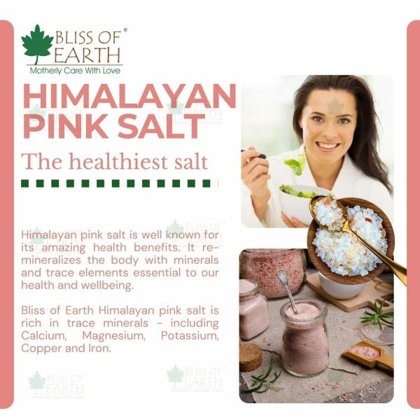 Bliss of Earth 500gm Pure Himalayan Pink Salt of Pakistan Cooking, No