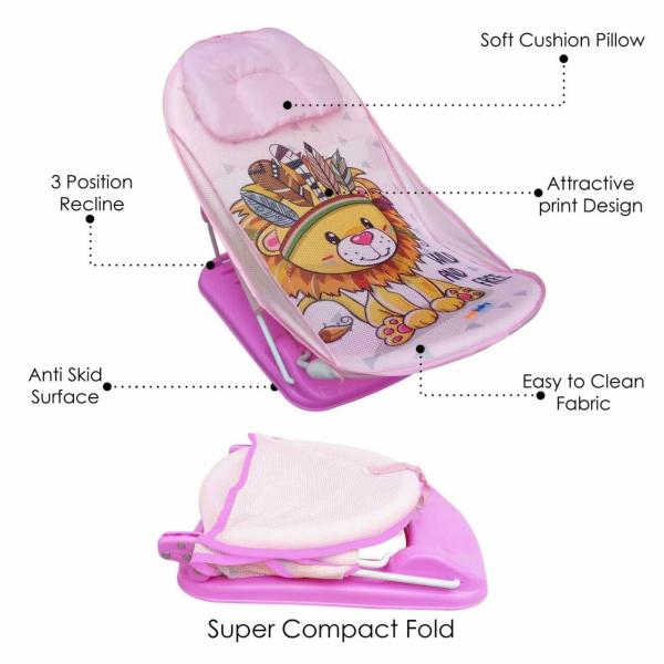 Sunbaby Little Lioness Inclined Baby Bath Support Seat Cum Bath Sling