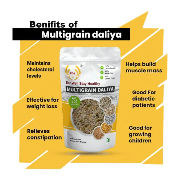 VGBNP 100 natural & Original Multigrain Mix daliya ( Mix grain Dalia) Pure Multiseeds Mix