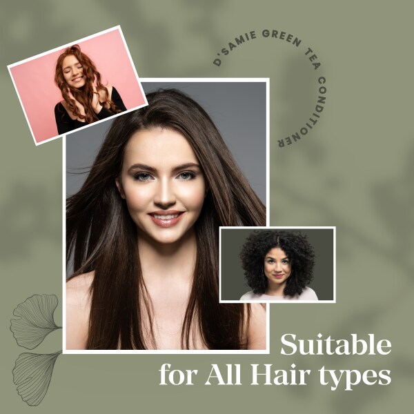 D'SAMIE Everyday Use Green Tea Conditioner with Green Tea Keratin