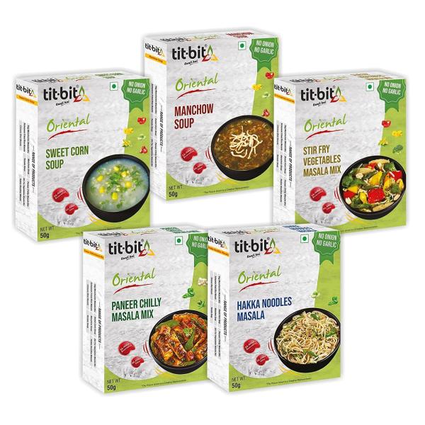 Tit-Bit Combo Of Sweet Corn Soup, Manchow Soup, Stir Fry Vegetable ...