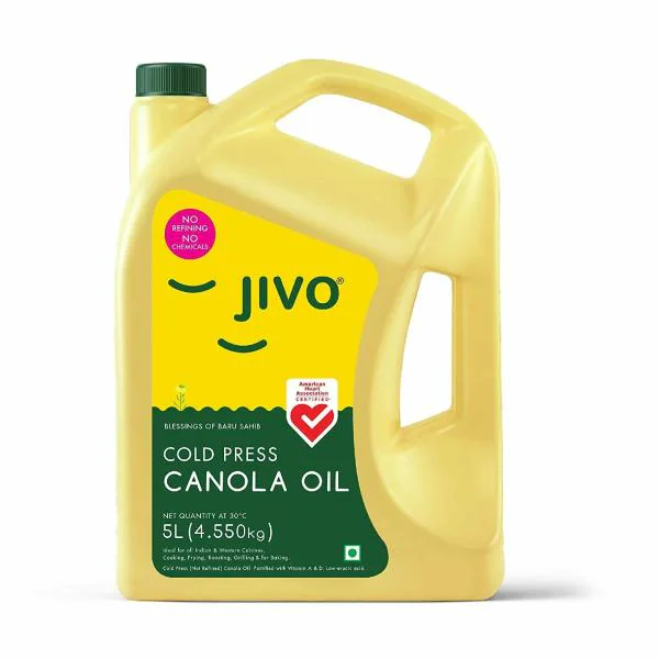 Jivo Canola Cold Press Edible Oil 5 Litre + Jivo Pomace Olive Oil 1