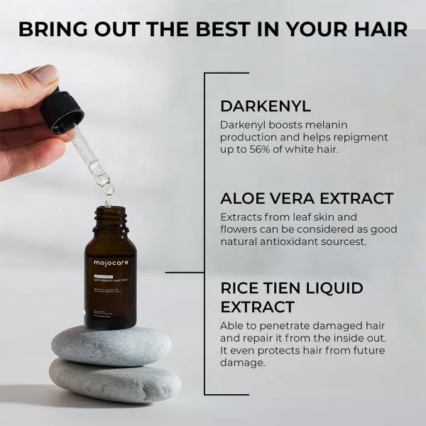 Mojocare Anti Grey Hair & Beard Tonic - 30ml | With Darkenyl | Hair Serum  for Grey Hair - JioMart