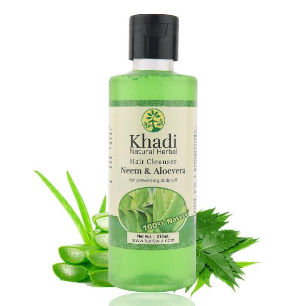 KHADI HERBAL Neem & Aloevera Shampoo Fight Against Heavy Dandruff