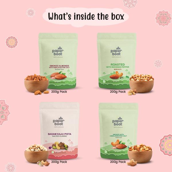 Paper Boat Kaju Badam Gift Pack - 800g | Premium Kaju Badam Diwali ...