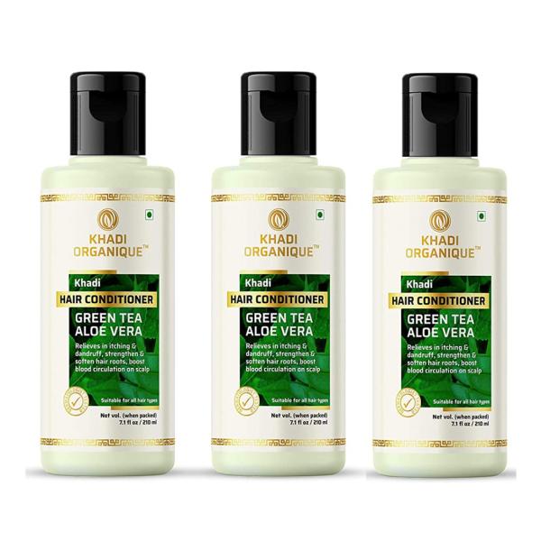 Khadi Organique Green Tea Aloevera Hair Conditioner For Hair Dandruff