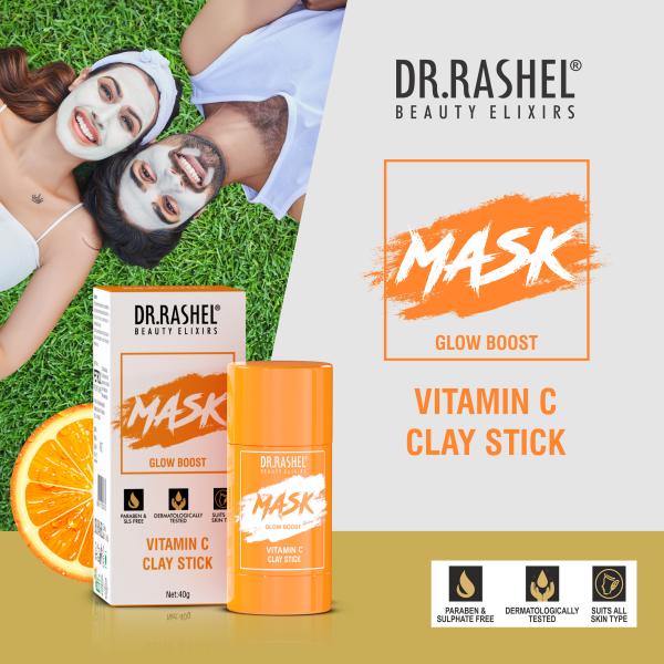 DR.RASHEL VITAMIN C CLAY STICK MASK THAT GLOW BOOST, CURE DARK SPOTS
