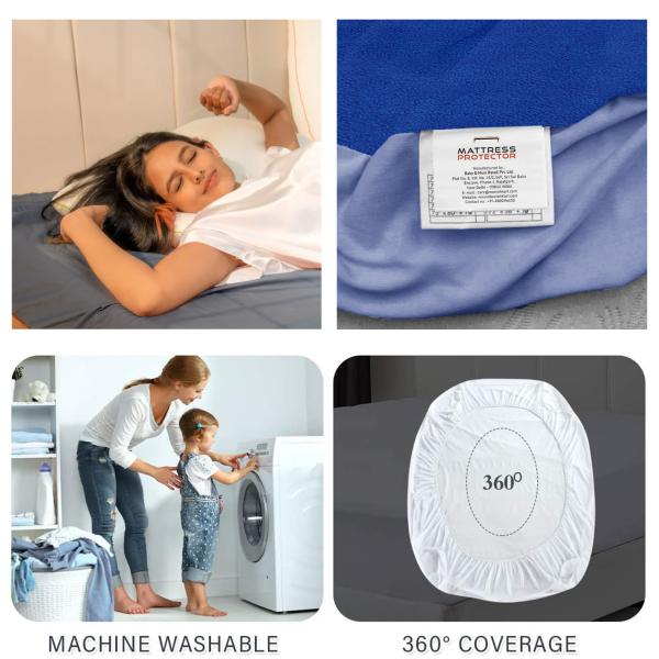 Mattress Protector Queen Size Bed Protector Waterproof for Baby & Adult