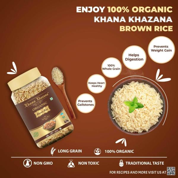 Khana Khazana Organic Brown Rice With Biryani Basmati Rice And