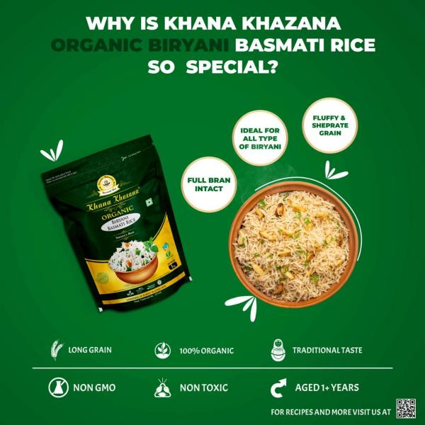 Khana Khazana Organic Brown Rice With Biryani Basmati Rice And