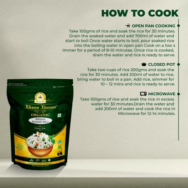 Khana Khazana Organic Brown Rice With Biryani Basmati Rice And