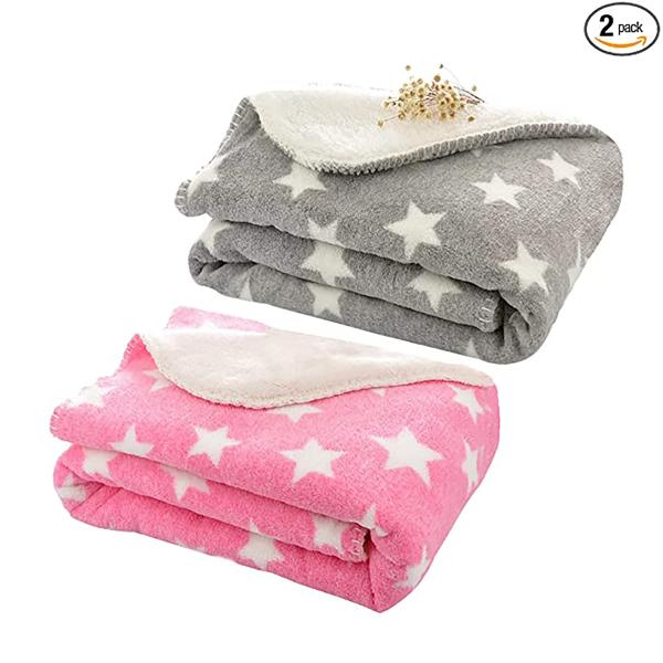 MY NEWBORN Baby Wrapper Shawl Blanket Grey Pink Pack of 2 JioMart
