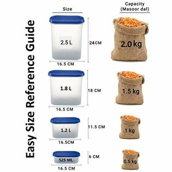 KEAHA Plastic Air Tight Kitchen Storage Containers Set, BPAFree pack