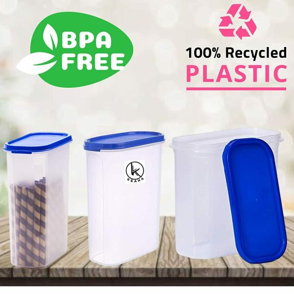 KEAHA Plastic Air Tight Kitchen Storage Containers Set, BPAFree pack