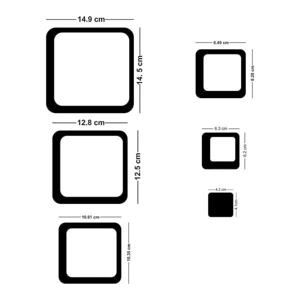 Look Decor Square Silver Mirror Wall Sticker With Butterfly Acrylic