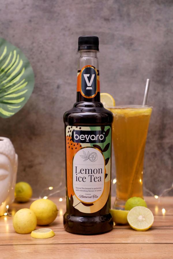 BEVARO Lemon Ice Tea Syrup and Mint Mojito Syrup Combo, 300ml each