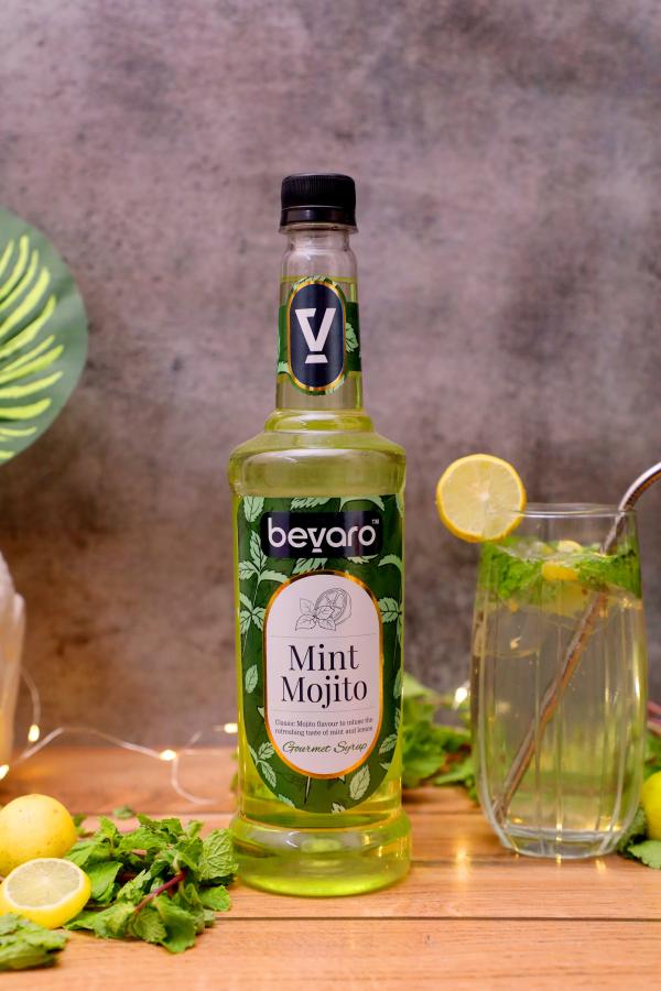 BEVARO Lemon Ice Tea Syrup and Mint Mojito Syrup Combo, 300ml each