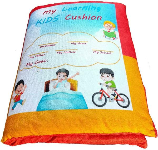 BHVMEY Red Hindi and English Early Educational Pillow Book for Kids (1