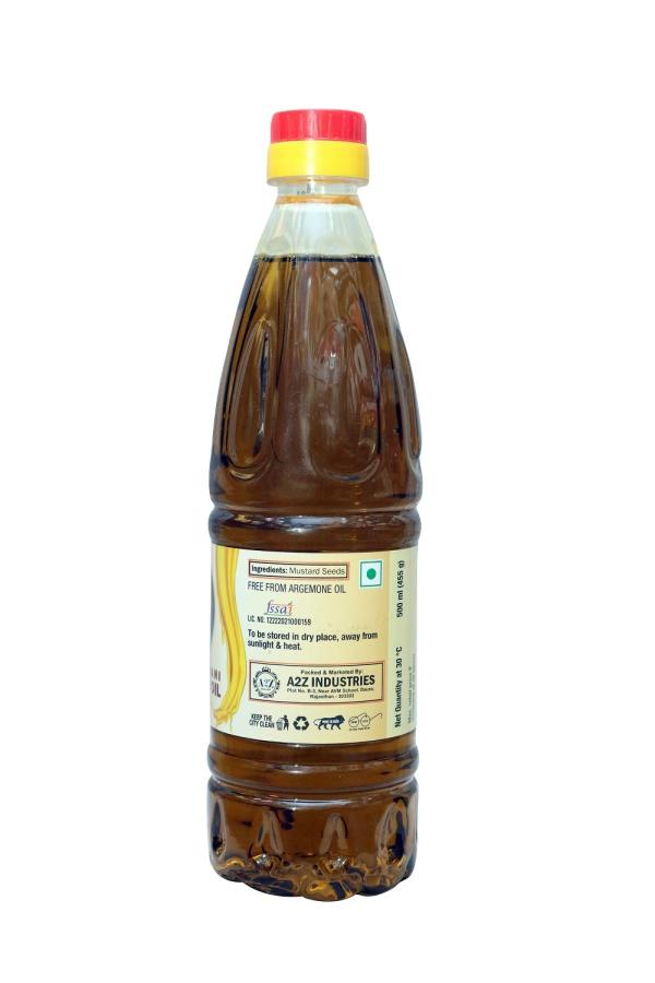 Swarna Panchhi Premium Kacchi Ghani Pure Mustard Oil, 500 ML PET Bottle Ideal as Cooking oil