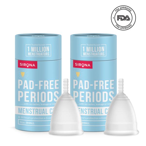 Sirona Reusable Menstrual Cup with FDA Compliant Medical Grade Silicone