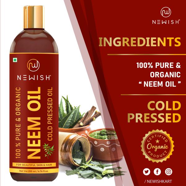 Newish Cold Pressed Organic Neem Oil for Skin & Hair 200ml JioMart
