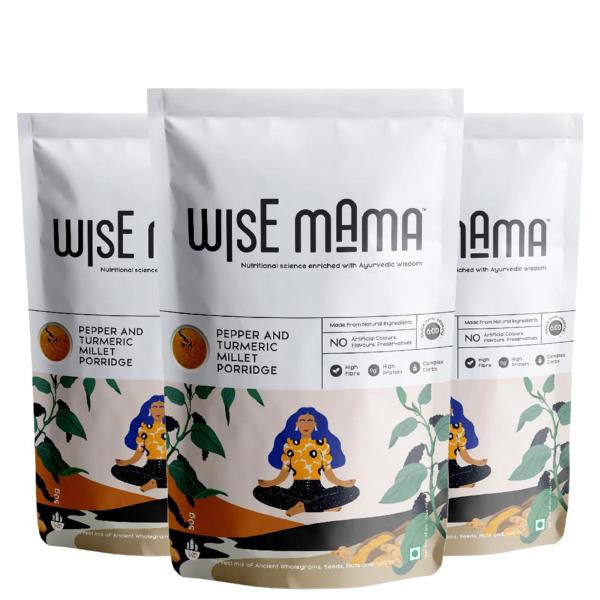 Wise Mama Pepper And Turmeric Millets, Breakfast Cereals, High Fibre