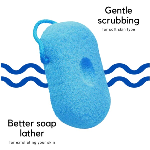 Sky Blue Bath Sponge JioMart