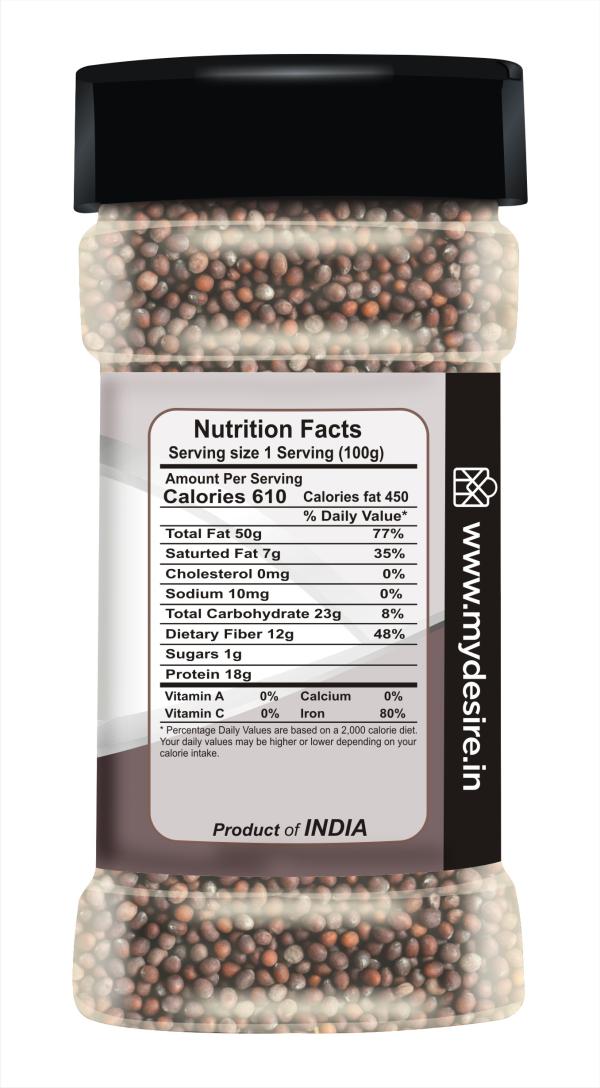 Desire Mustard Seeds 500 Gram [Sarso, Whole Rai, Whole Mustard Black