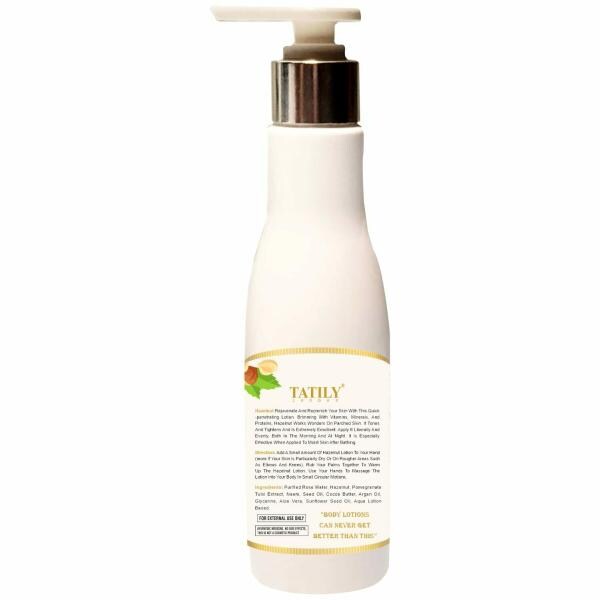 Tatily London Hazelnut Face & Body Lotion Powered by Botnica for Dry