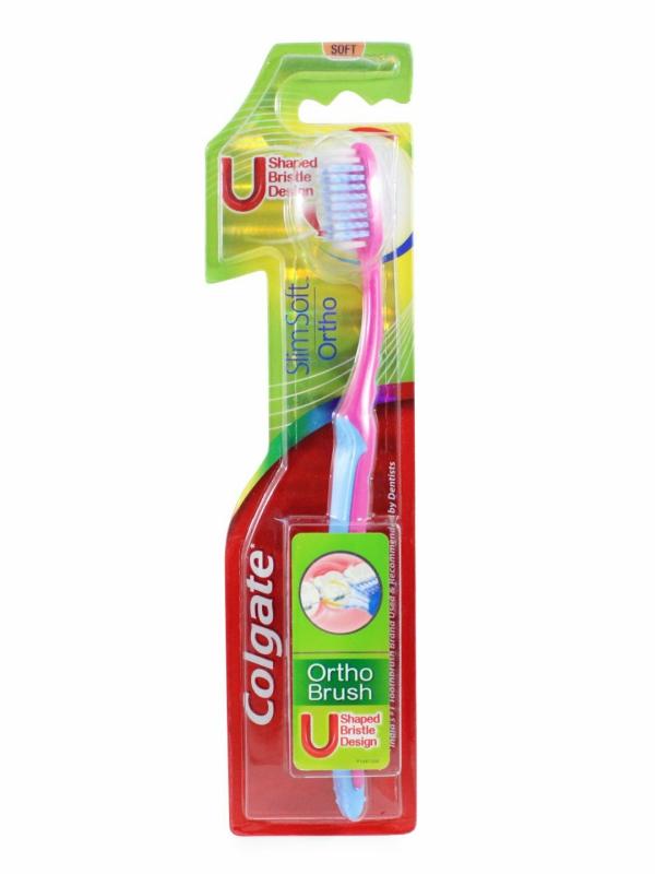 Colgate ortho Brush Slim soft Toothbrush Tongue Cleaner 100 Cleaning