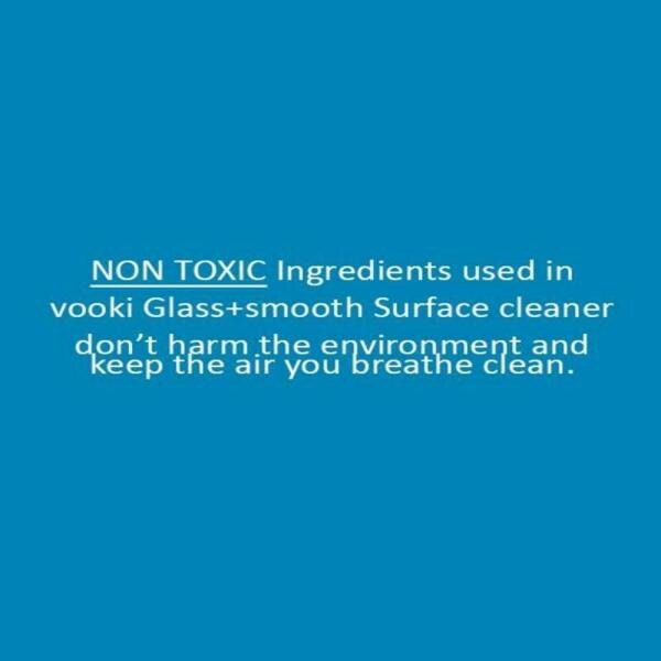 Vooki Ecofriendly Smooth Glass Surface Cleaner, NonToxic, for All Types of Glass Surfaces