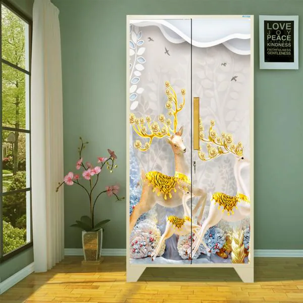 WallWear Almirah Stickers Self Adhesive Almirah Door Sticker