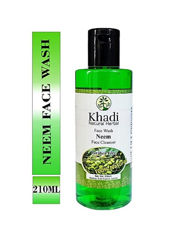 Khadi Natural Herbal Neem Face Wash To Reduce Scarring And Dark Spots