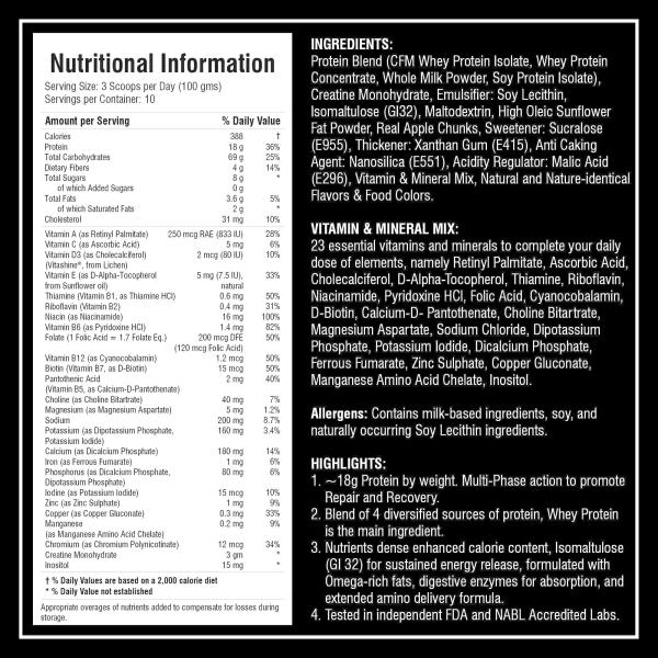 Kobra Labs The Bull Mass Gainer Weight Gainers (1 kg, Apple) JioMart