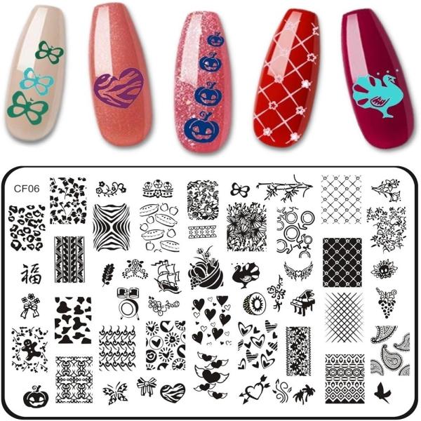 Royalkart Nail Art Stamping Kit Jumbo Image Plate With Multicolour Soft