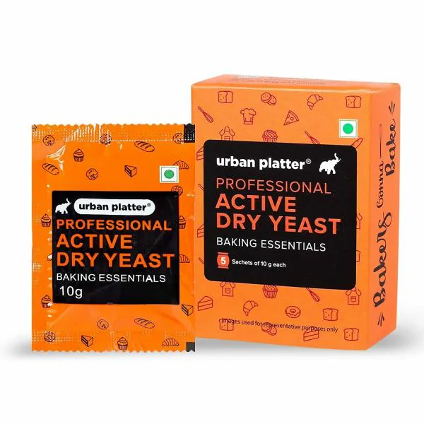 Urban Platter Baker's Active Dry Yeast, 50g (5 Sachets of 10g each