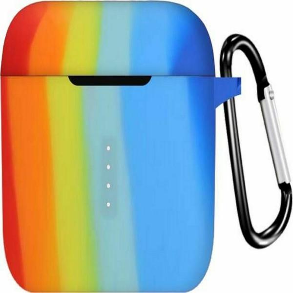 Inclu Silicone Front And Back Case With Keychain For BoAt Airdopes 141