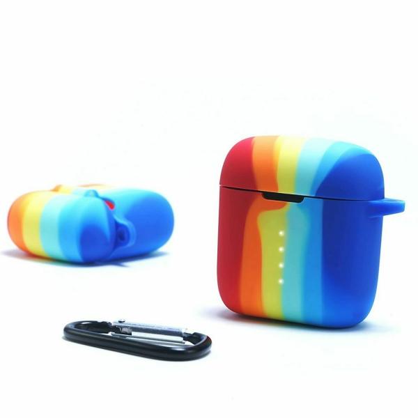 Inclu Silicone Front And Back Case With Keychain For BoAt Airdopes 141