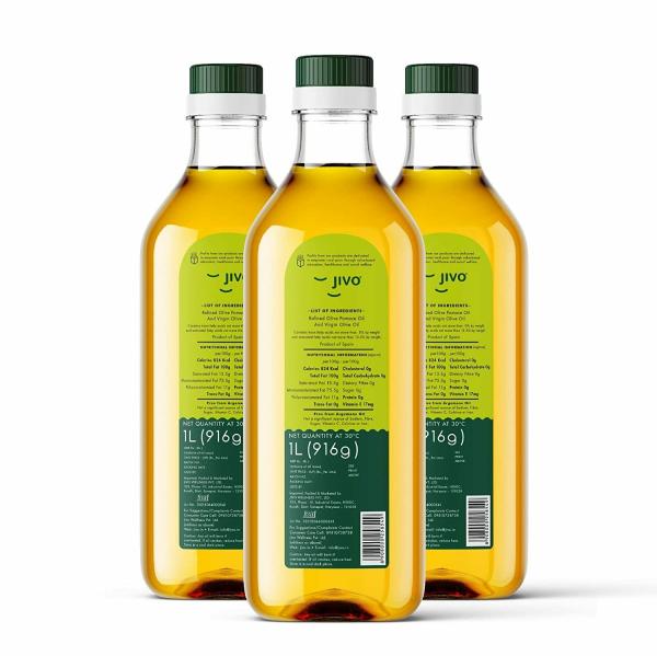 Jivo Everyday Cooking Pomace Olive Oil Rich in MUFA, Low in Saturated