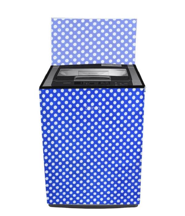 Shinzo Top Load Washing Machine Cover Suitable for 6 kg, 6.5 Kg, 7 Kg, 7.5 Kg (Blue Dotted