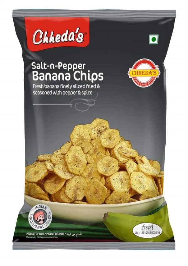 Chheda's Salt N Pepper Banana Chips Crispy Banana Wafer, 1kg JioMart