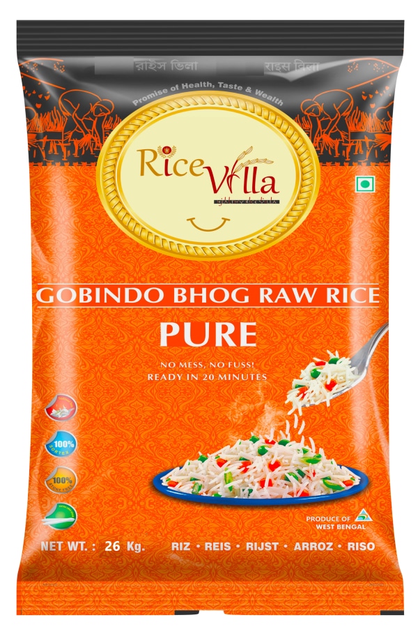 Rice Villa Pure 26 kg Gobindo Bhog Jeera Kasala Kaima rice