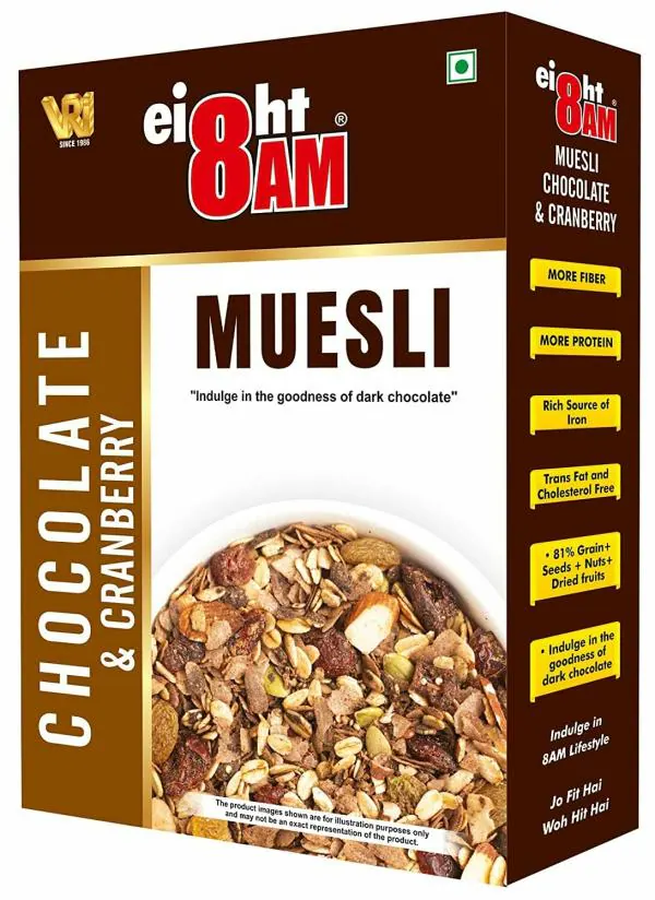 8AM Museli Breakfast Cereals (Chocolate & Cranberry) - JioMart