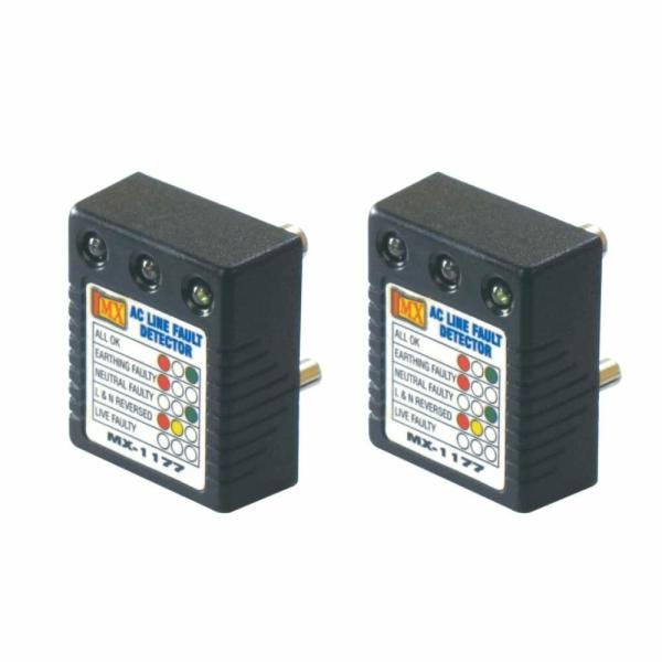 MX AC Electrical Line Fault Detector 3 Pin Socket Tester Wire Wall Plug