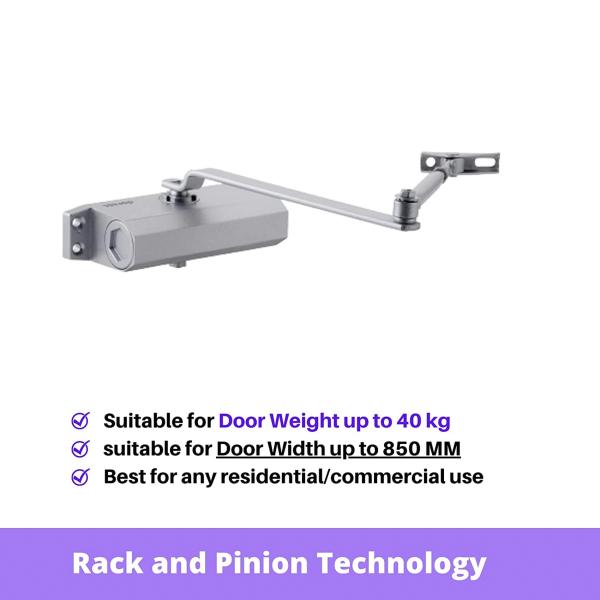 Dorset Door Closer DC 40 SM, Concealed Door Closer for Light Door, Door