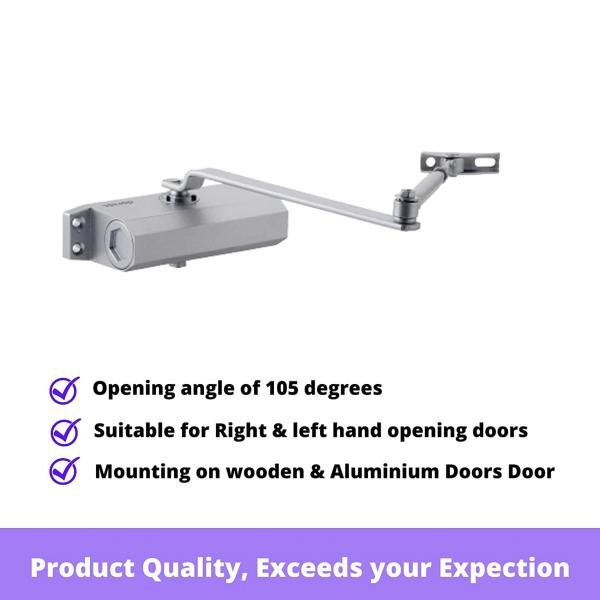 Dorset Door Closer DC 40 SM, Concealed Door Closer for Light Door, Door