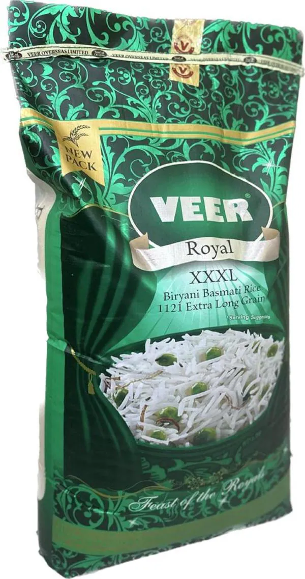 VEER ROYAL XXXL EXTRA LONG GRAIN 1121 BIRYANI BASMATI RICE 30 KG JioMart
